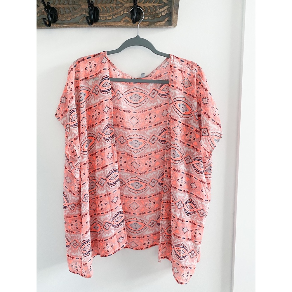 Beautiful Neon Coral Swimsuit Coverup